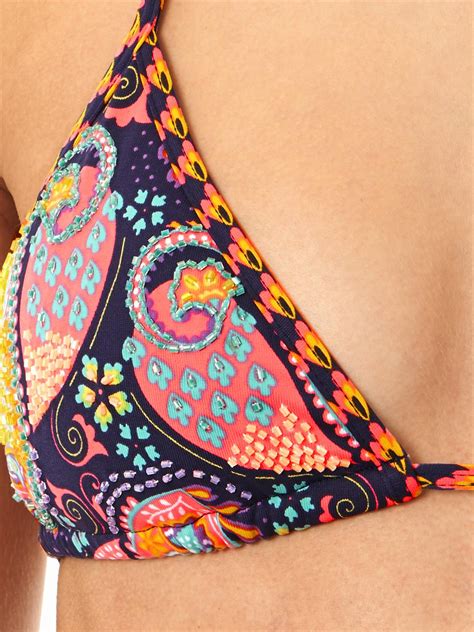 Lyst Ondademar Embellished Paisley Print Bikini