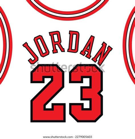 Vector Illustration Michael Jordan Jersey Number Stock Vector Royalty