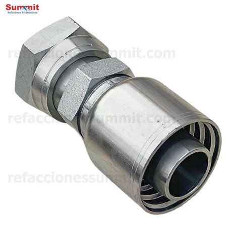 Conector Recto Rosca Orfs Cara Plana Seal Lok Hembra Manguera