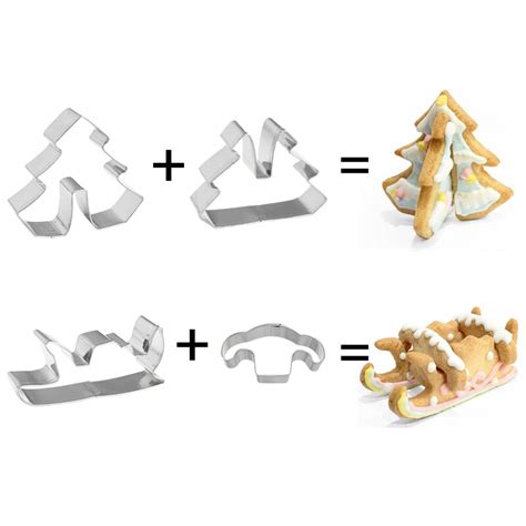 Piezas D Rbol De Navidad Ciervo Mu Eco De Nieve Forma Galletas