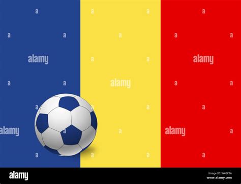 Romania Flag And Soccer Ball National Football Background Soccer Ball