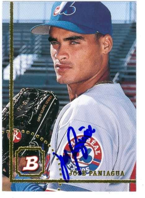 Jose Paniagua autographed Baseball Card (Montreal Expos) 1994 Bowman #32