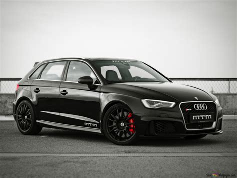 Black Audi RS3 sport car 4K wallpaper download