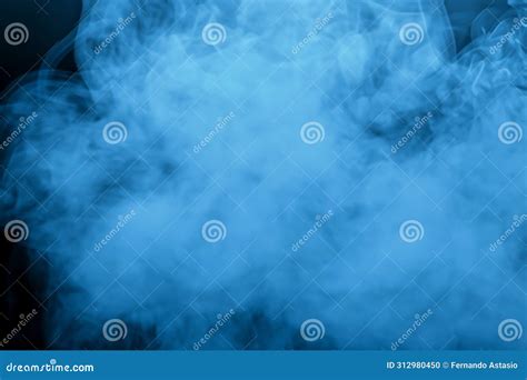 Smoky Blue Background Blue Smoke Abstract Background Close Up Stock