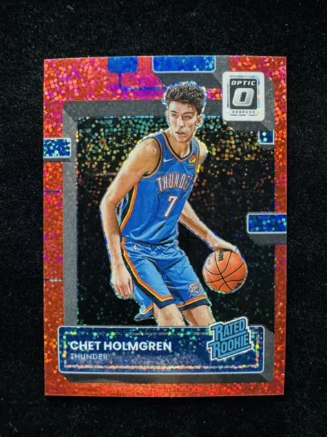 Donruss Optic Chet Holmgren Rated Rookie Rc Red Sparkle