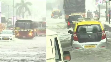 Heavy Rains Lash Mumbai Water Logging Traffic Jam Reported In Several