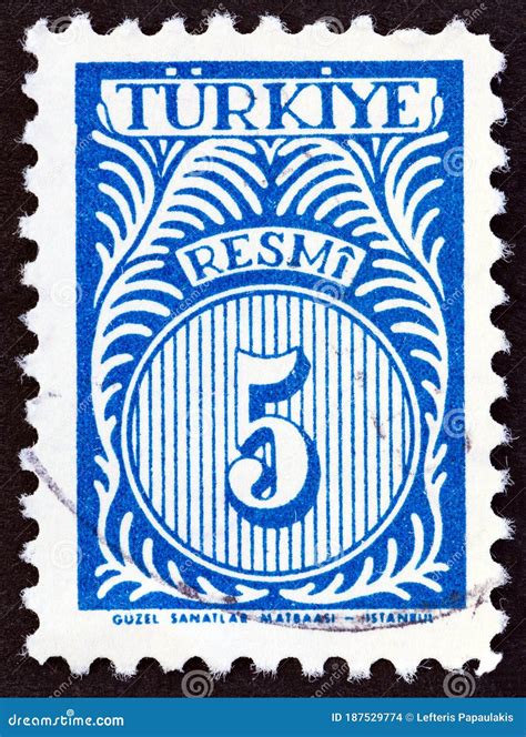 TURKEY CIRCA 1958 A Stamp Printed In Turkey Shows Numeric Value