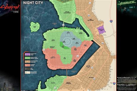 Night City 2045 Map, cleaned and updated. : r/cyberpunkred