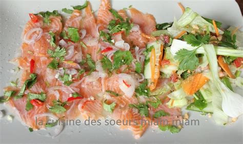 La Cuisine Des Soeurs Miam Miam Ca H I Chanh Carpaccio De Saumon