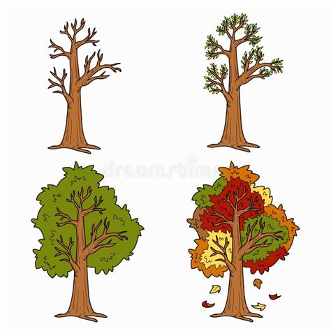 Disegni Alberi Quattro Stagioni Da Colorare Disegni HD