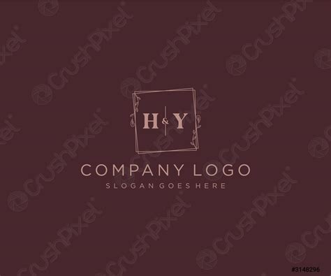 Iniciales Hi Letras Decorativas De Boda De Lujo Logotipo Vector De