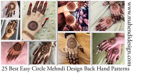 Easy Circle Mehndi Design Back Hand Patterns