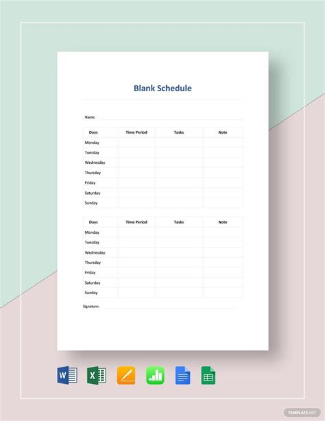 Schedules Templates - Format, Free, Download | Template.net