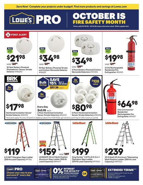 Lowe S Pro Ad Fire Safety Weekly Ads Deals From October 10