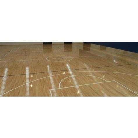 Brown Gloss Wooden Basketball Court Flooring Thickness Approx Mm