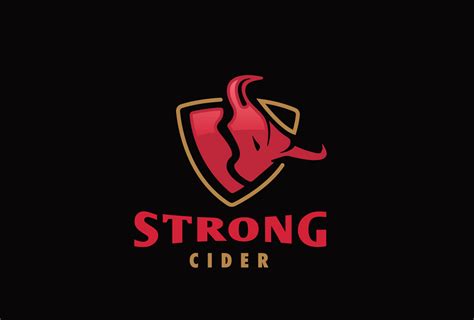 SOLD – Strong Cider Bull Logo Design – Logo Cowboy