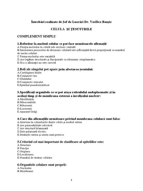 Pdf Biologie Teste Admitere Dokumen Tips