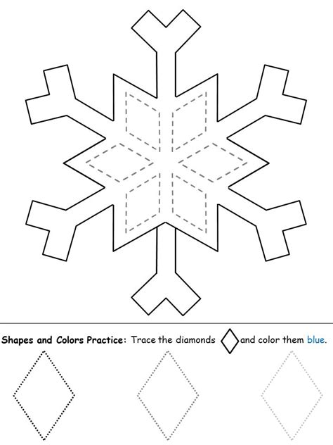 Tracing Diamonds Worksheets