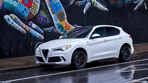 Alfa Romeo Stelvio Quadrifoglio | 2018MY (Color: Trofeo White) | Front Three-Quarter