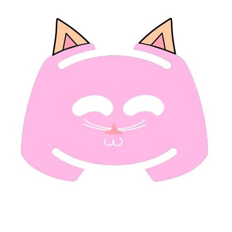 Discord cat logo pink | Gatos