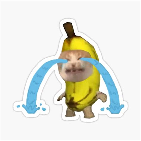 "Banana Cat Crying Meme" Sticker for Sale by stersabriz | Redbubble