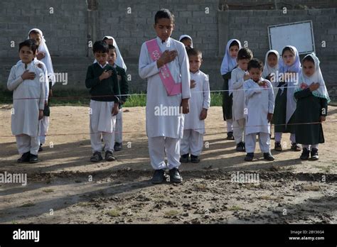 Students Inside And Outside Of A School In Swat Valley Kpk Pakistan