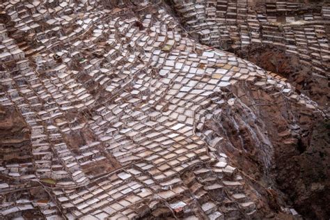 View Of The Natural Salt Pools In Las Salineras De Maras In The Sacred