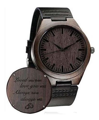 Reloj De Madera Personalizado Para Hombres Pap Marido Hijo Env O Gratis