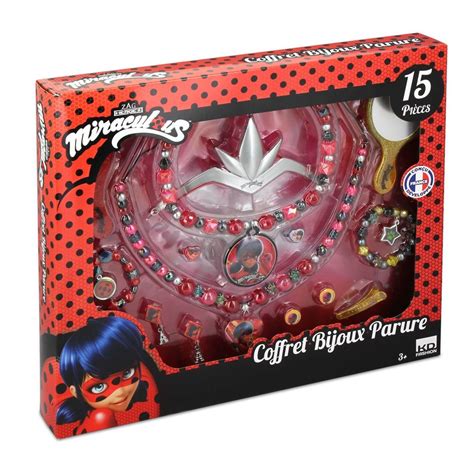 Coffret bijoux Miraculous Ladybug 15 pièces Bijoux Achat prix fnac