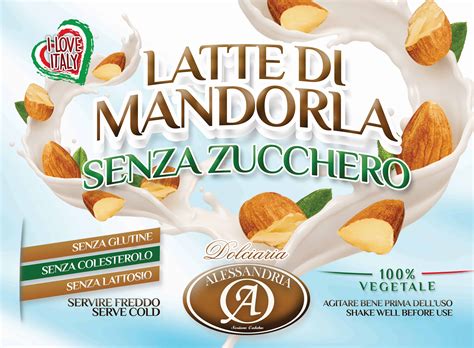 Bevande Latte Di Mandorla Senza Zucchero 750ml Dolciaria Alessandria