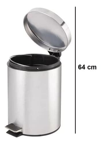 Cesto Tacho Basura Acero Inox Pedal 12 Lts 915 M MercadoLibre