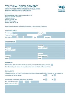 Fillable Online Northumbria Ac YOUTH For DEVELOPMENT Northumbria