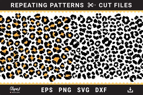 Leopard Print Svg Dxf Png Cheetah Print Cut Files By Decobrush