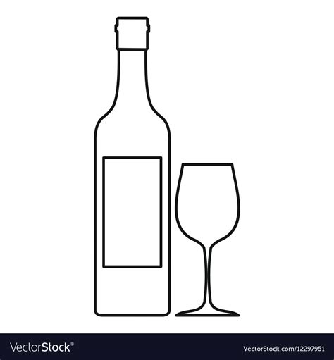 Wine Bottle Outline