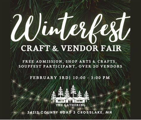 Winterfest Craft Vendor Fair Area Events Crosslake Minnesota