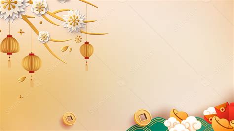 Golden New Chinese New Year Auspicious Powerpoint Background For Free ...