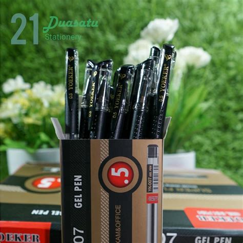 Jual Pulpen Gel YOEKER YK 007 0 5 Mm 1 Lusin 12 Pcs Shopee