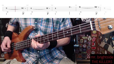 Mr Brightside By The Killers Bass Cover With Tabs Play Along Youtube