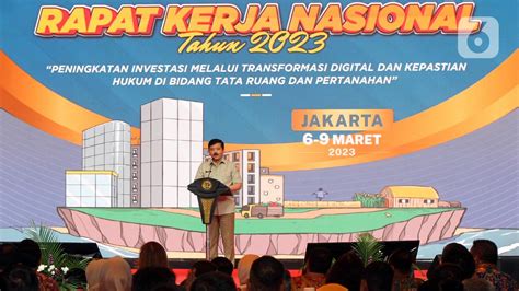 Hadi Tjahjanto Buka Rakernas Kementerian Atr Bpn Tahun Foto