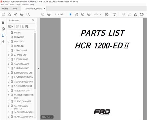 FURUKAWA HCR1200 ED Ⅱ Parts Manual PDF DOWNLOAD HeyDownloads Manual