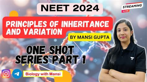 Principles Of Inheritance And Variation Part 1 One Shot Series💯 Neet 2024 Neet2024