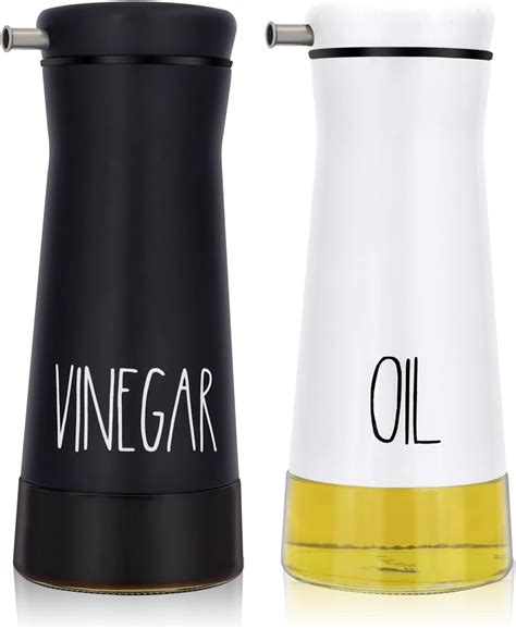 Amazon Aelga Black And White Oil And Vinegar Dispenser Set 2