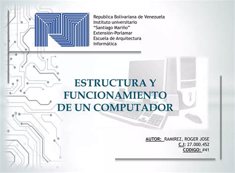 Estructura Y Funcionamiento De Un Computador PPT