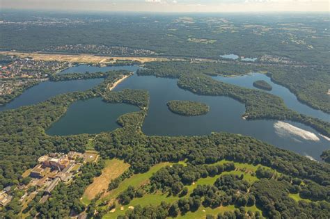 Duisburg Aus Der Vogelperspektive Seen Kette Und Uferbereiche Der