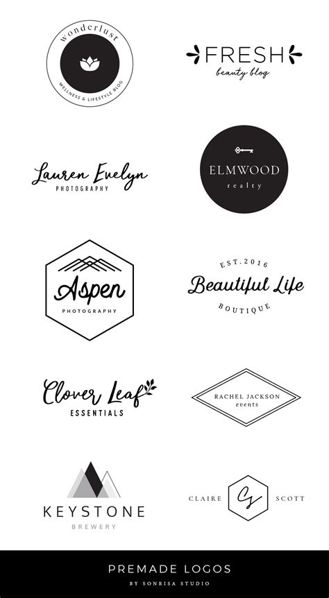 Fully Customizable Premade Logo Designs For 35 Professional Brand