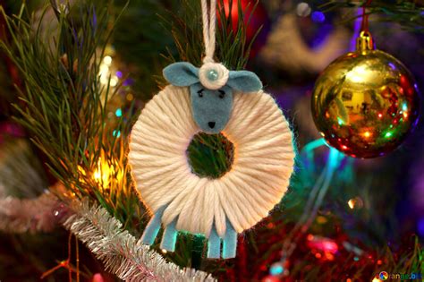 Handmade christmas tree decorations sheep free image - № 37176