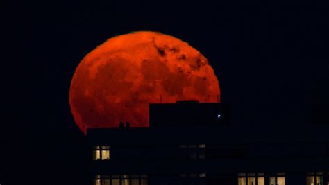 Super Blau Blutmond Dreifaches Spektakel Erstrahlt Am Nachthimmel