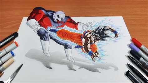 Goku Mastered Ultra Instinct Vs Jiren Drawing - Denk Bee