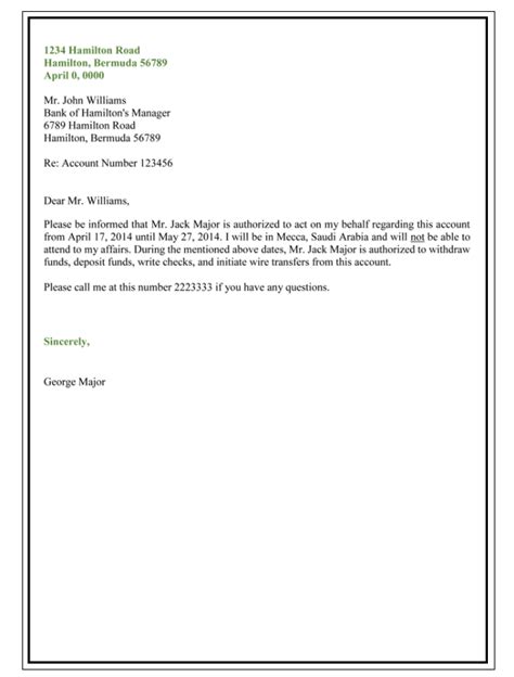 Authorization Letter Templates Free Printable Template