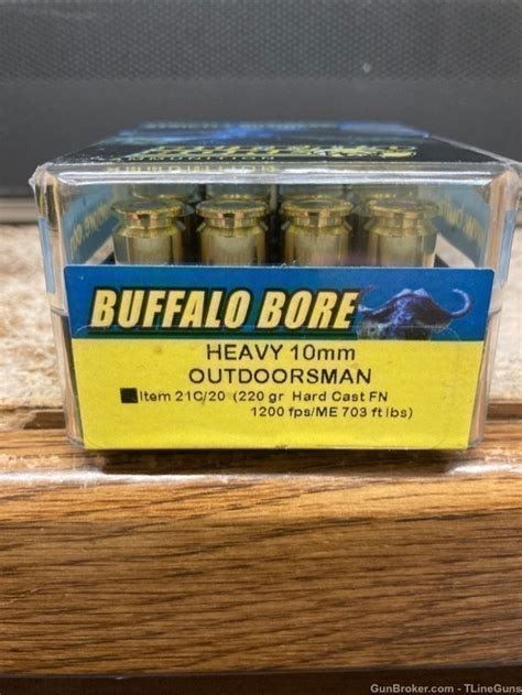 Buffalo Bore Heavy 10mm 220 Gr Hard Cast Fn 20 Rounds Pistol